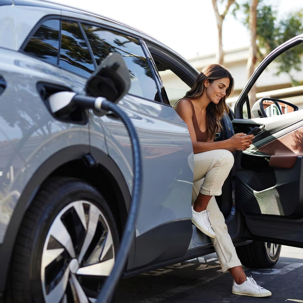Persona natural con vehículo híbrido o eléctrico para uso personal